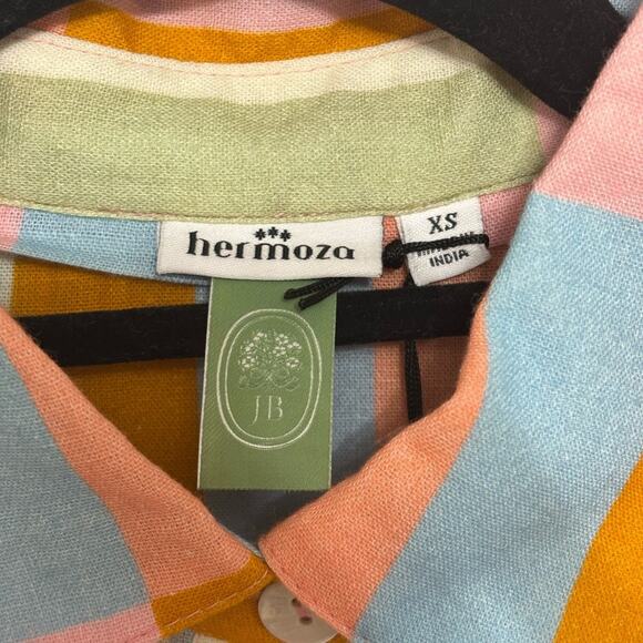 NWT Julia Berolzheimer x Hermoza Marie Shirt Dress in Kaleidoscope - Size XS - Picture 6 of 10